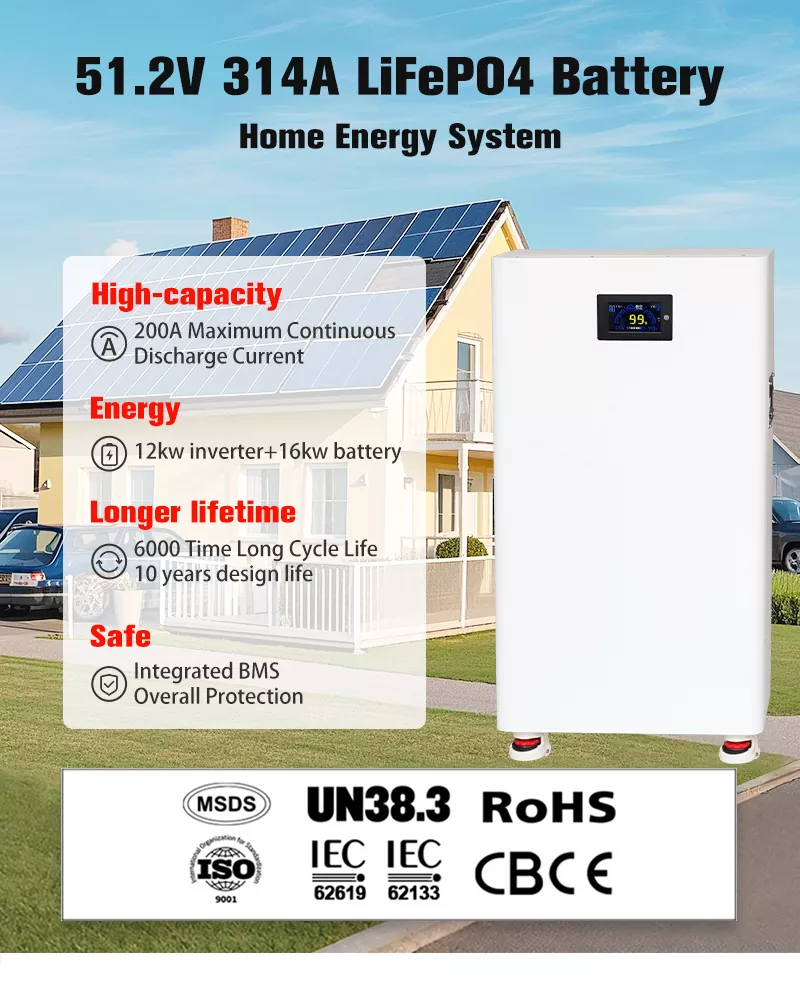 51.2V 314Ah LiFePO4 Battery Pack